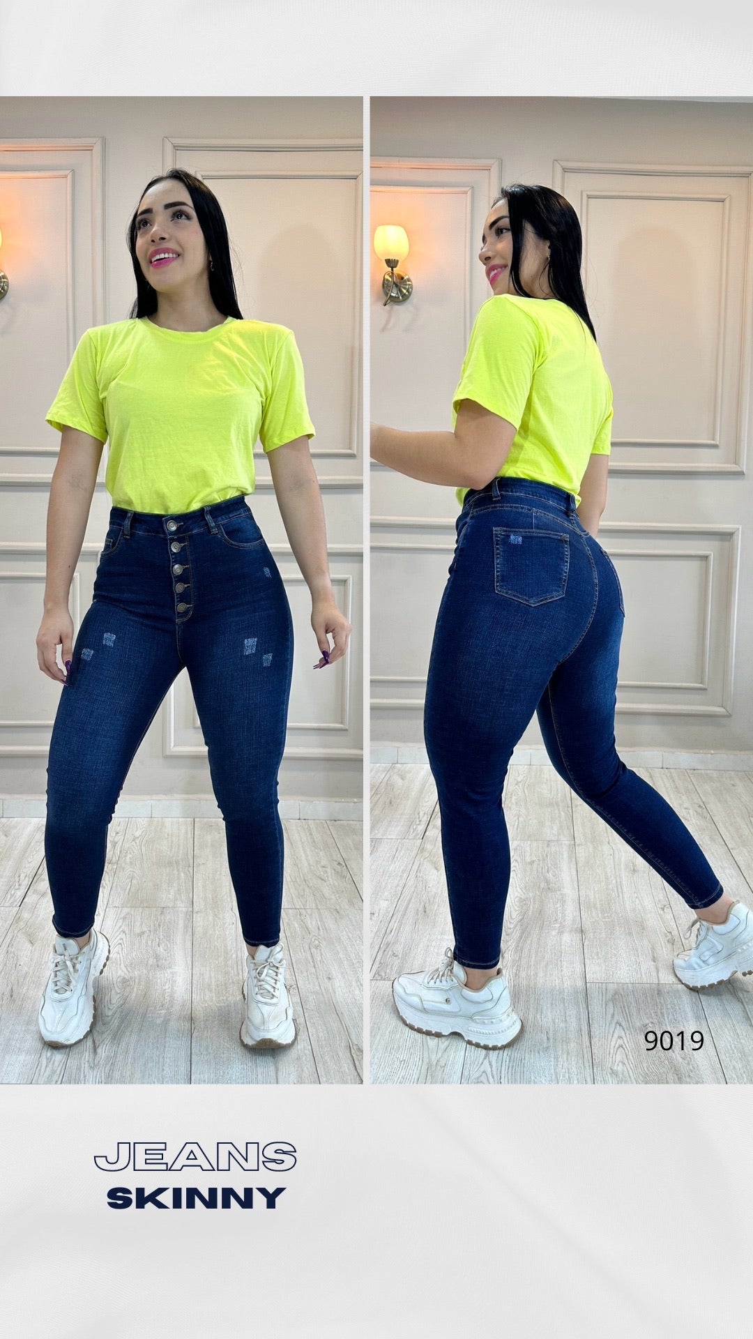 JEANS SKINNY BOTONES 9019