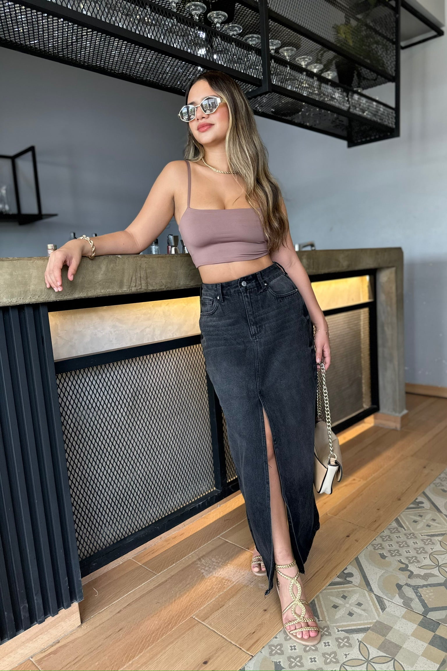 MAXI FALDA DENIM 132235