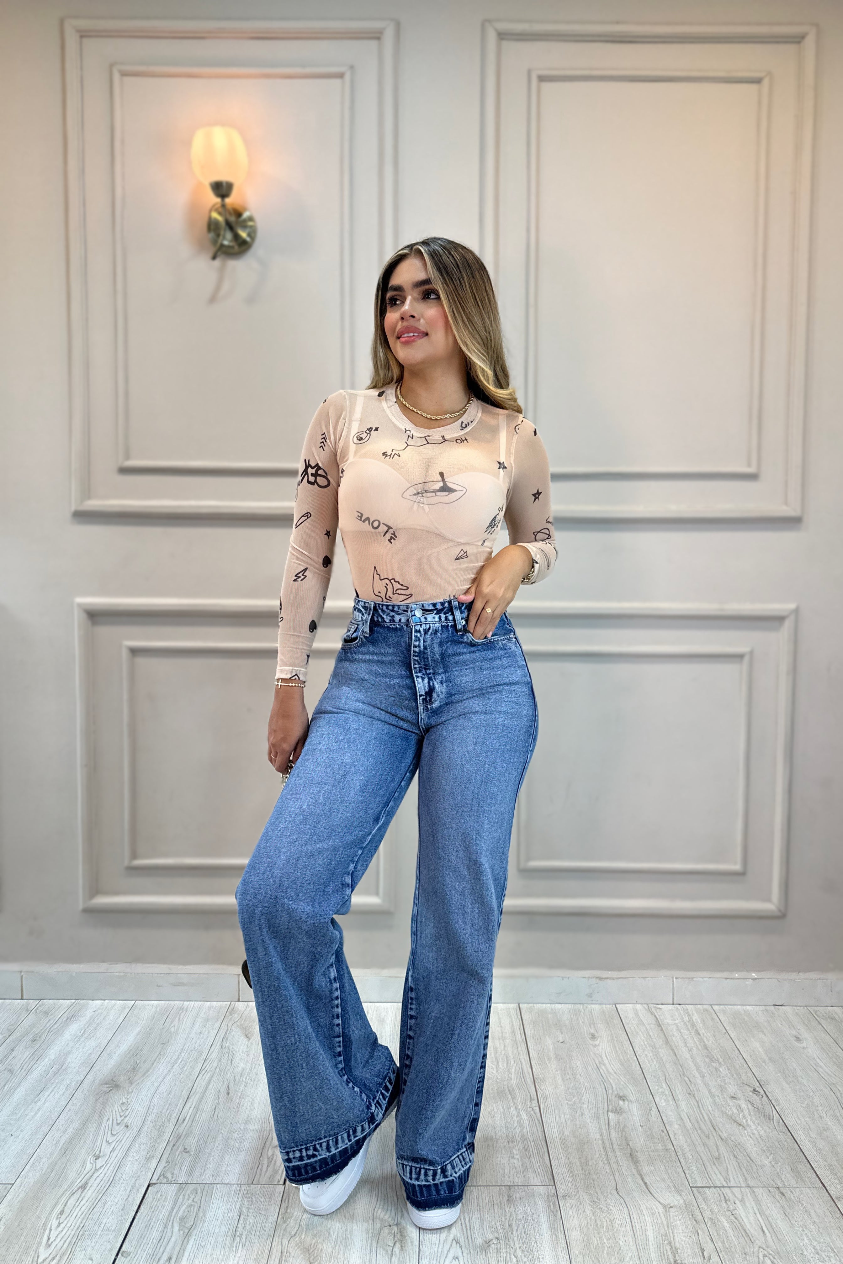 BLUSA MAYATEX MANGA LARGA