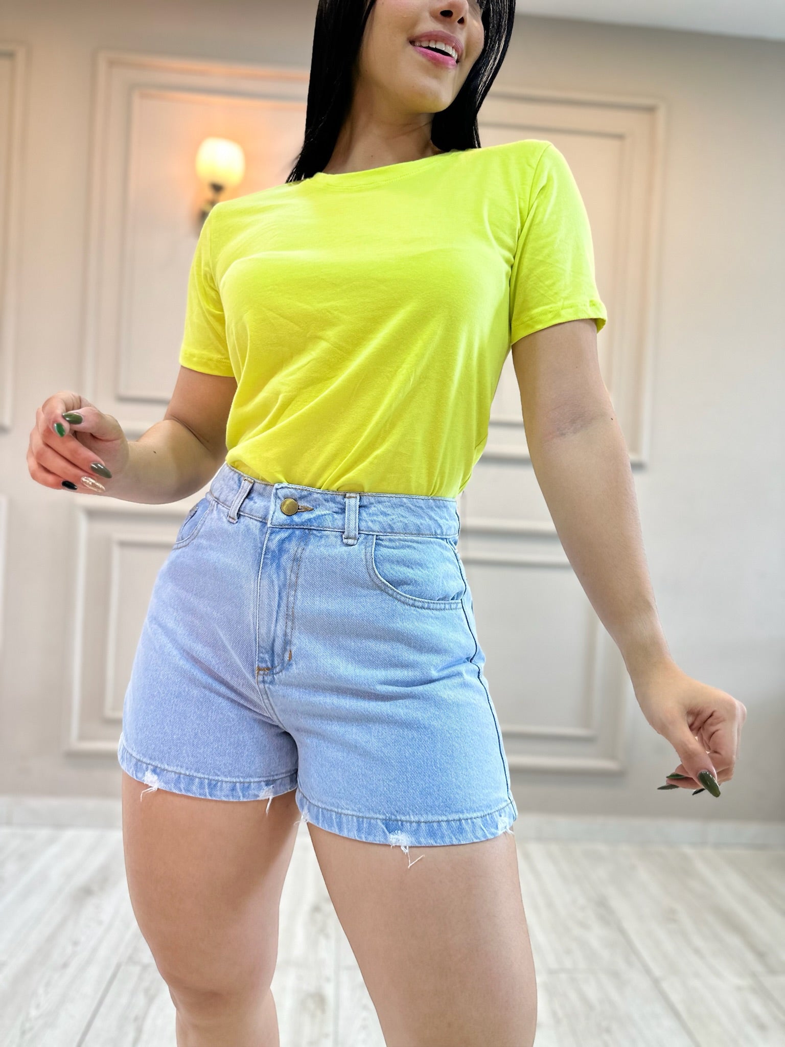 SHORT DENIM LISO