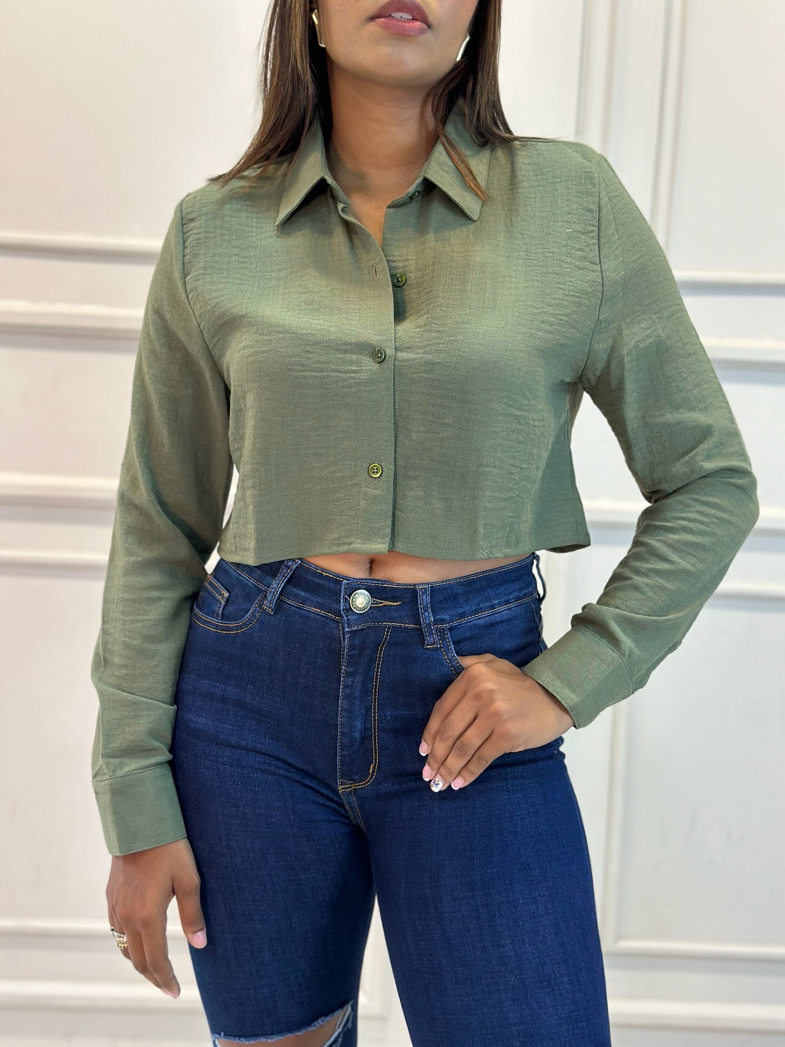 CAMISA SEMI CORTA LINO