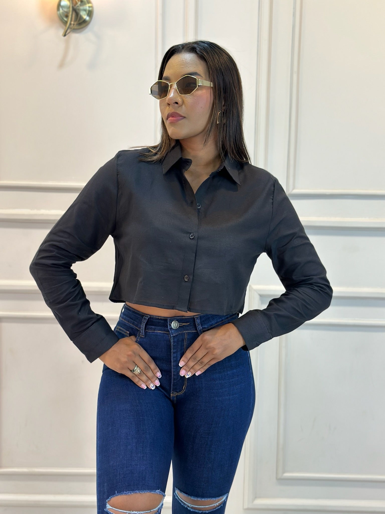 CAMISA SEMI CORTA LINO
